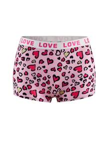 1 pieza Panty de niña con estampado de corazón dulce y fresco - Multicolor - Ver 3