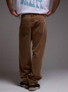 Slant Pocket Casual Washed Straight Leg Jeans