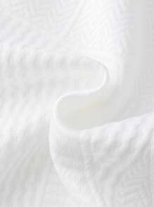 SHEIN Genkimix Kids 2pcs Young Boy Soft Knit Wavy Crew Neck Short Sleeve Tee & Ripped Denim Shorts Set, Suitable For Outdoor & Street Wear - Multicolor - View 3