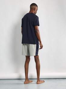 SUMWON 奢华运动服套装短袖T恤松紧腰短裤健身休闲夏季运动服套装透气训练服 - 彩色 - 查看 2