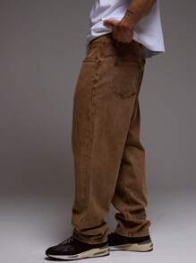 Slant Pocket Casual Washed Straight Leg Jeans