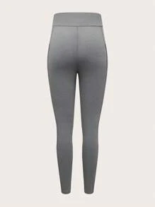 SHEIN Maternity Skinny Pants Black Gray Assorted Mesh Contrast Adjustable Waist Pregnant Women Solid Color High Elasticity Leggings, Suitable For Daily Casual Wear