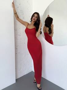 Firerie Women's Spring Summer Party Date Vacation Daily Wear Elegant Romantic Lace & Mesh Ruffle Detail Bodycon Cami Dress