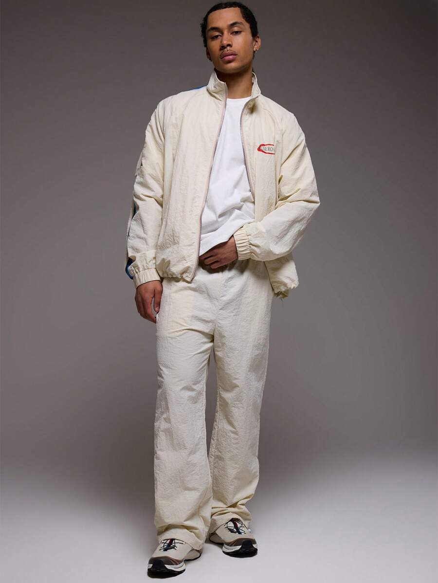 Musero Pantalon de survêtement ample et léger pour hommes, taille élastique, PRINTEMPS ÉTÉ - Nude - Voir 1