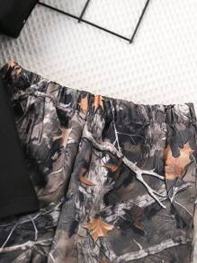 SHEIN 2 件套年轻男孩简约时尚夏季短袖圆领 T 恤和长裤套装年轻男孩两件套服装 - 彩色 - 查看 6