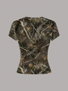 GlowEve Women's Round Neck Short Sleeve Casual Versatile T-Shirt - Multicolor - View 5