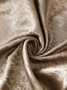 SHEIN Clasi Women's Solid Color Metallic Pleated Loose Wide Leg Pants - Bronze - View 5