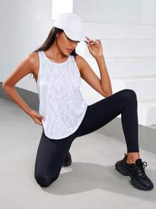 Easithlete 女士几何印花圆领日常健身运动背心 - 彩色 - 查看 5