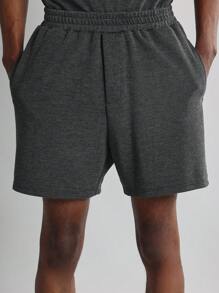 SUMWON 舒适纹理亨利短套装家居服两件套运动休闲服秋季春夏季舒适家居必需品