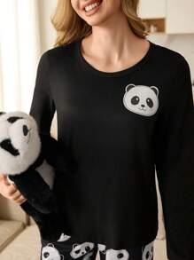 女士简约时尚睡衣套装适合夏季 - 彩色 - 查看 7