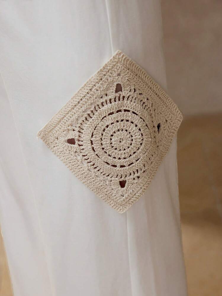 LINEN CROCHET DECOR PANTS