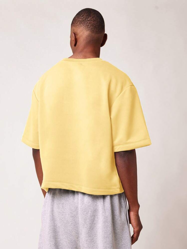 SUMWON Premium Oversized Boxy Crop T-Shirt Heavyweight Jersey Classic Street Style Urban Fashion Essential Casual Summer Top Relaxed Fit Unisex
