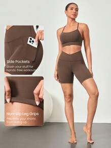 GLOWMODE 6 英寸 FeatherFit™ Country Crossover 防滑跑步短裤 低冲击骑行 健身房锻炼 夏季