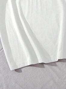 2pcs/Set Teen Boy Letter Print Crew Neck Short Sleeve T-Shirt And Shorts, Casual Outfit