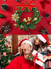 20 件人造松树枝绿色植物松针 DIY 配件用于花环圣诞节和家庭花园装饰（20，绿色），圣诞节 - 綠色 - 查看 10