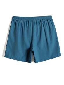 Manfinity KASUA Men's Drawstring Casual Beach Shorts - Blue - View 2