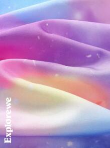 Tween Girl Neon Cloud & Star Digital Print Blouse - Multicolor - View 5