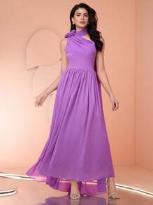 Coutiva Váy dài chữ A cổ chữ A bất đối xứng màu tím sang trọng thanh lịch cho nữ, Váy dài thanh lịch cho nữ Váy công chúa cho nữ Váy cho nữ Váy thanh lịch Váy thanh lịch cho nữ Váy dự tiệc cho nữ Váy cho nữ Váy dài thanh lịch cho nữ, Trang trọng, Cho buổi tối, Khách dự tiệc cưới - Màu tím - Xem 7