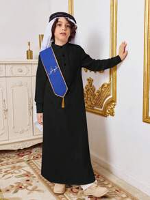 Tween Boy' Holiday Formal Shirt - Black - View 3