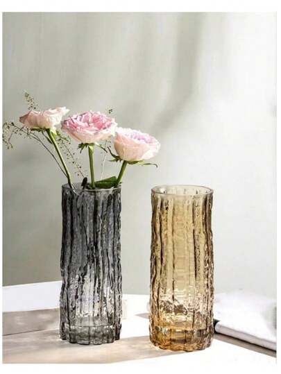 1pc Creative Glacier Glass Vase, Living Room ation, Home/Shop/Office, Ideal Both Fresh Dry Flowers, Can Create Joyful Com Tafel Atmosphere, Great As Dining ation. view 10