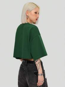 Coolane 图案T恤，简约时尚，适合夏季 - 綠色 - 查看 4