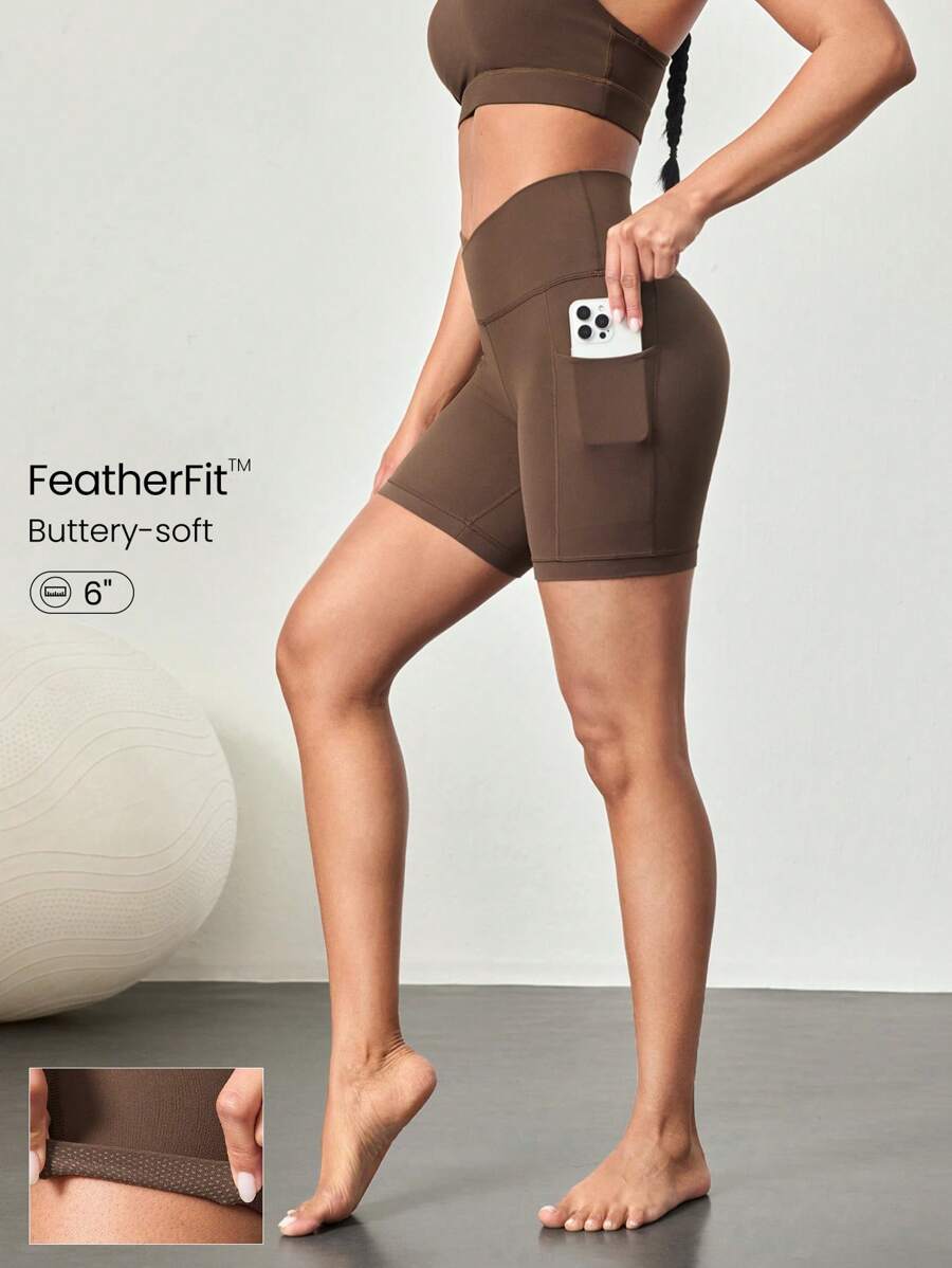 GLOWMODE 6 英寸 FeatherFit™ Country Crossover 防滑跑步短裤 低冲击骑行 健身房锻炼 夏季