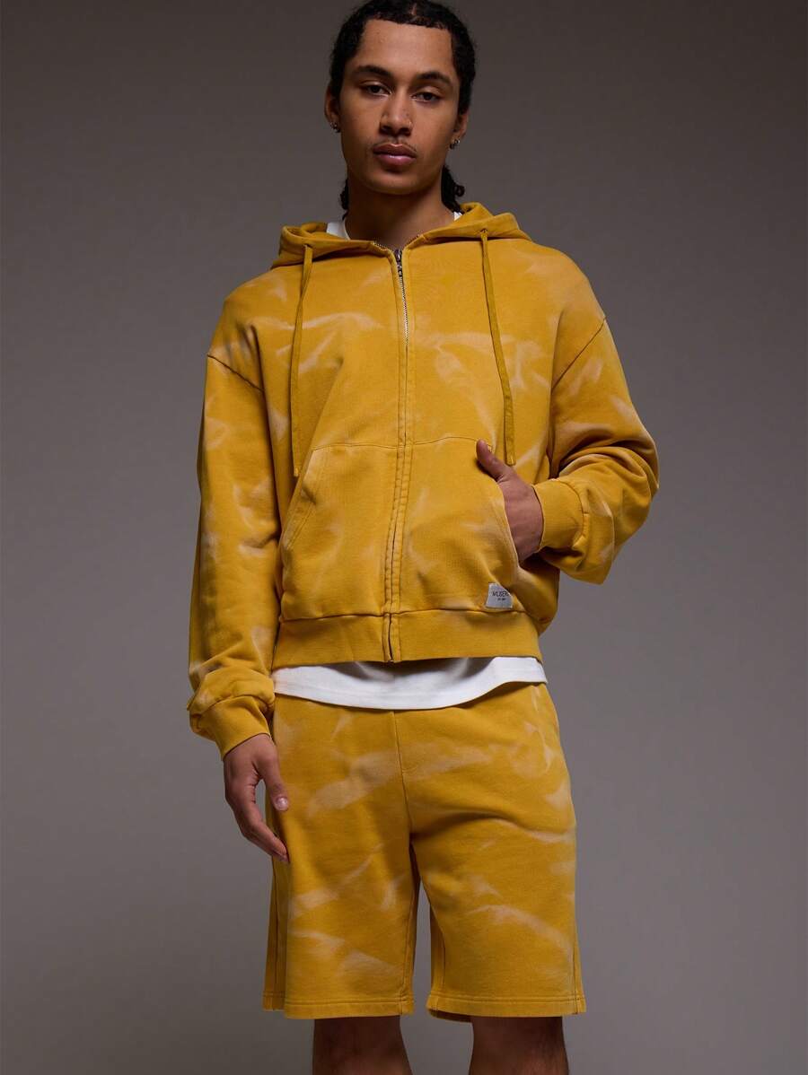 Musero Full Zip Washed Oversized Full Zip Hoodie Tracksuit Only - Multicolor - View 1