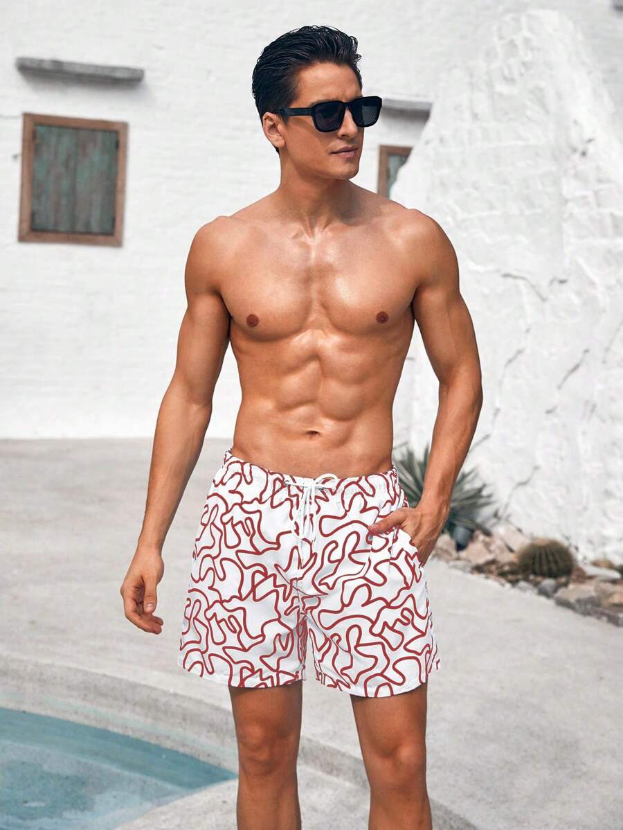 Manfinity KASUA 男士休闲简约沙滩短裤，适合夏季