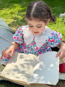 SHEIN LMoss Kids LMoss 女婴连衣裙