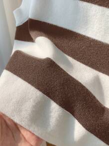 Comfortcana Women Striped Crew Neck Sleeveless Casual Knit Top,Tops For School