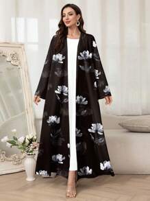 Al Najma Women's Simple Elegant Arabic Abaya, Suitable For Summer, Modest Robe - Black - View 5