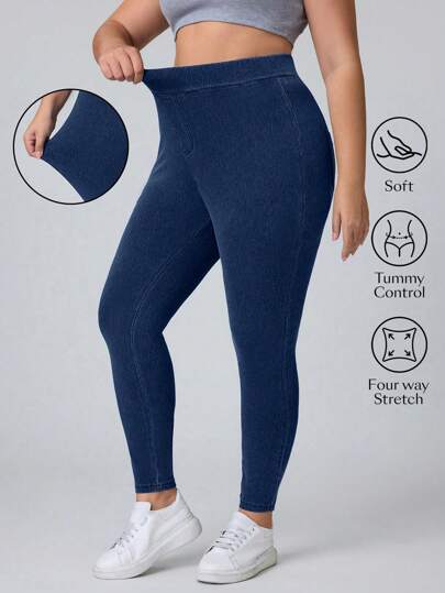 Flexra Plus Size Stretch Slim Fit Stretchy Knit Casual Jeans