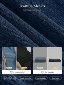 GLOWMODE Jeanious 超弹力经典牛仔紧身牛仔裤 瑜伽日常 带五个口袋 瑜伽日常 - 淺色水洗藍 - 查看 2