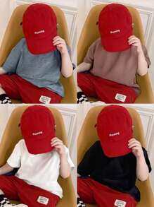 SHEIN 4入組年輕男孩休閒基本針織純色圓領短袖T恤多件裝 - 彩色 - 查看 7