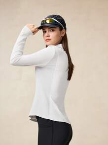 OutZeal SunProof UPF50+ 防晒立领半拉链长袖 T 恤女式运动衫