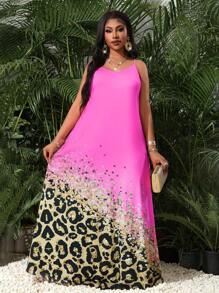 SHEIN Lady Spring And Summer Elegant Commuting Office Casual Boho Casual Outing Colorful Knitted Spaghetti Strap Ball Gown Belted Pocket Cami Dress Long Sleeveless Plus Size Dresses Classy Outfits For Women Beach Vacation Boho Women Clothing Vacation Dress Dresses For Women Elegant Vacation Outfits Woman Summer Outfits For Women - Multicolor - View 4