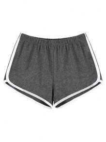 INAWLY Women's Casual Versatile Contrast Trim Shorts, For Gym - Multicolor - View 5