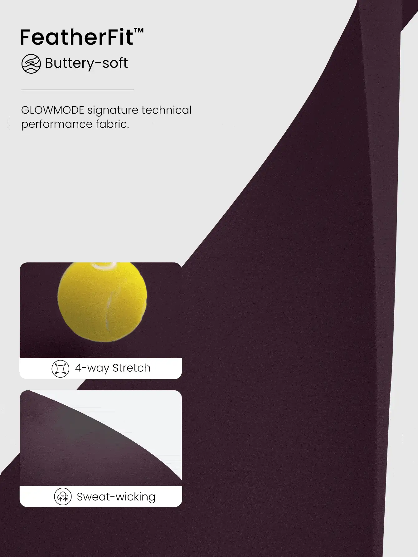 GLOWMODE 24 英寸 FeatherFit™ 交叉瑜伽紧身裤 柔软高弹力交叉腰运动紧身裤