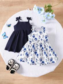 SHEIN 女婴连衣裙 - 藏蓝色 - 查看 2