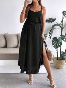 SHEIN Maternity Solid Color Simple Fashion Nursing Clothes, Suitable For Summer - Green - View 4