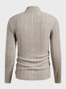 Manfinity VCAY Conjunto de 3 camisetas de manga larga de cuello redondo de corte slim casual para hombre, adecuado para otoño