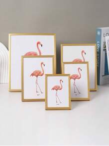 SHEIN 1pc Golden Wpc Minimalist Style Picture Frame Including Photo Paper, Can Be Hung On The Wall Or Placed On The Table, Suitable For Home, Bedroom, Dining Room, Living Room Decor Valentine DAY, Valentines Wedding, Birthday