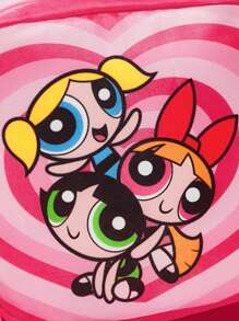 THE POWERPUFF GIRLS X SHEIN 1pc Cartoon Pattern Printed Polyester Fiber Storage Bag, Can Be Used As A Feminine Hygiene Storage Bag, Digital Storage Bag, Small Item Storage Bag, Blossom, Bubbles, Buttercup,Love, Friendship,Y2K