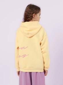 SUMWON Casual Oversize Pullover Sweatshirt With Summer Script Typography Print, Essential Loungewear Athleisure Top For Spring Fall
