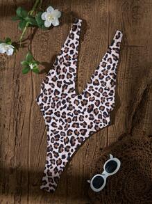 Swim SXY Springbreak 女士连体泳衣 深 V 性感豹纹高开叉连体泳衣 - 彩色 - 查看 7