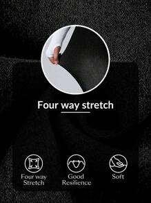 Flexra Plus Size Stretch Slim Fit Stretchy Knit Casual Jeans - Black - View 6