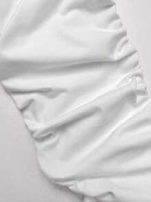 MaterniChic Solid Color Knit Slim Fit Maternity Leggings For Sexy Party - White - View 7