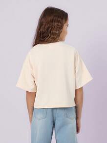 SUMWON Camiseta corta para adolescentes de NYC con gráfico impreso de la Quinta Avenida, estilo casual de moda callejera para el verano, regreso a la escuela, ropa urbana, básico genial
