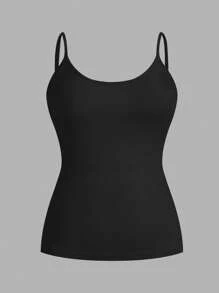 SHEIN EZwear Bộ 4 áo ba lỗ in họa tiết da báo trơn màu cỡ lớn dành cho nữ, thích hợp cho mùa hè - Nhiều màu - Xem 3