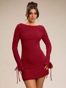 SHEIN BAE Vestido de textura amarillo claro para vacaciones de verano en la playa, vestido de fiesta, vestido escolar, vestido de vacaciones, vestido de cumpleaños, vestido para salir de noche